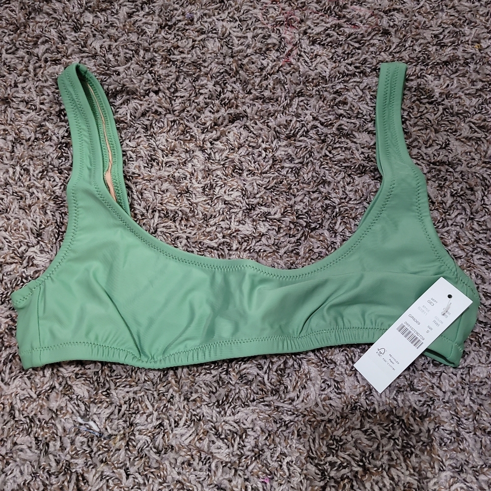 J. Crew Green Bikini Top